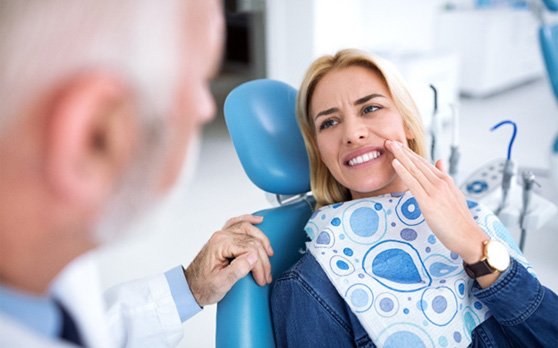 a patient receiving root canal therapy in Rockville