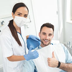  Patient in Rockville enjoying their dental implants