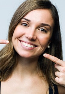 Woman smiling with perfect teeth