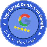 Top Rated Dentist on Google badge